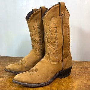 Made in USA true leather cowboy boots